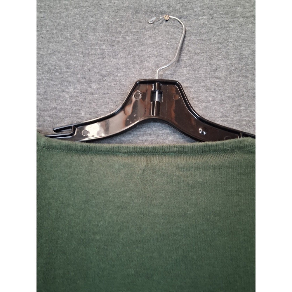 VTG Delores Bell Womens Sweater M Green Embroidered Floral Granny Cabin Cozy - Picture 10 of 10